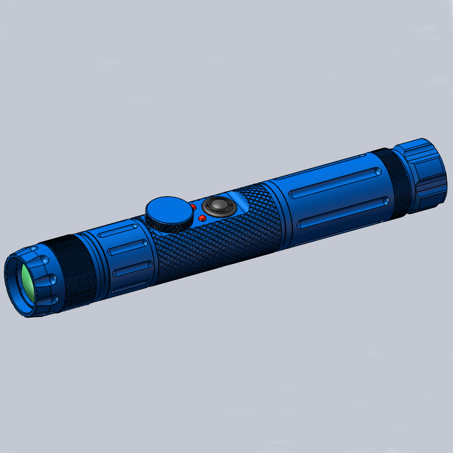 Militärische Verteidigung schienenmontierter Fokus einstellbarer blauer LED-Beleuchtungs-Taktischer Laser-Taschenlampen-Bezeichner